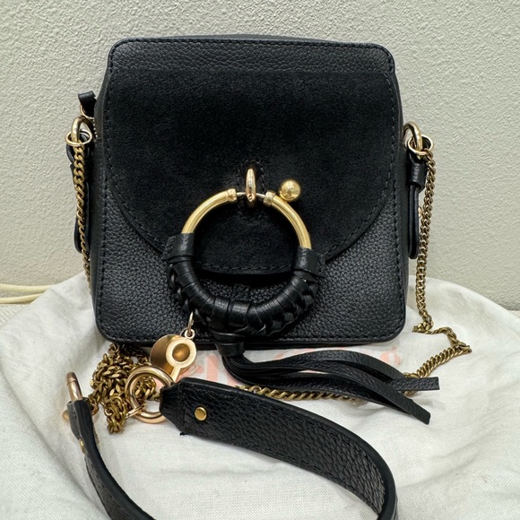See By Chloe Joan Mini Black and Gold Mini Bag - Picture 1 of 4